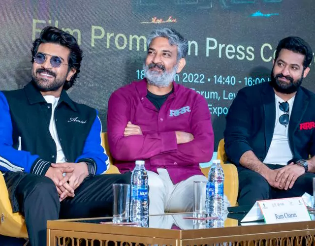 RRR Team at Dubai Press Conference